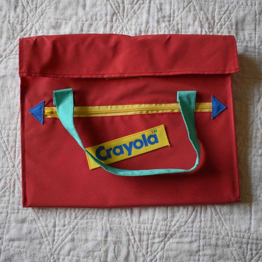 Vintage Crayola Colorblock Carry Bag
